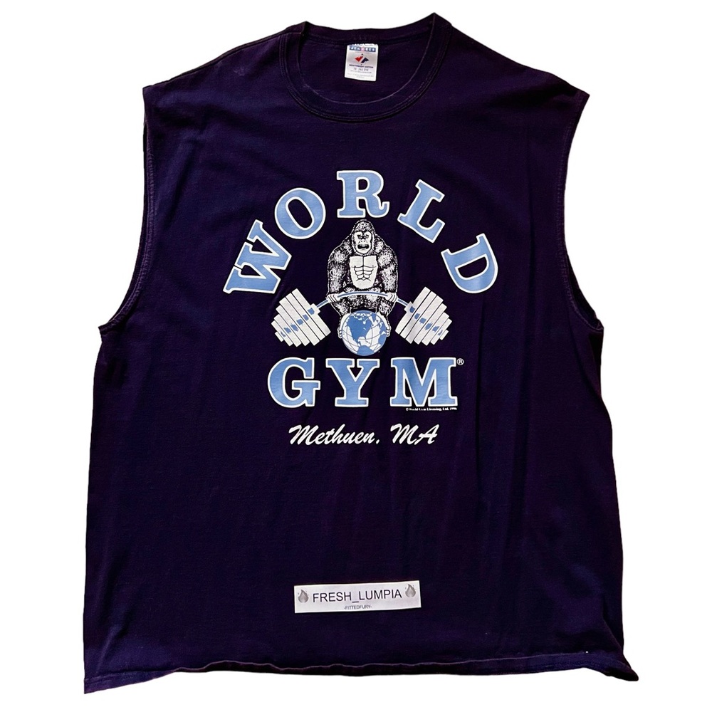 🔥RARE🔥 XXL WORLD GYM VINTAGE VEST NOT POWERHOUSE GOLDS DARC SPORT